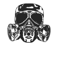 Warning-I-break-wind-bad-gas-mask-ONLY-front-Black-bckg